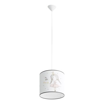 Bērnu lustra ar auklu PRINCESS 1xE27/15W/230V d. 30 cm princese