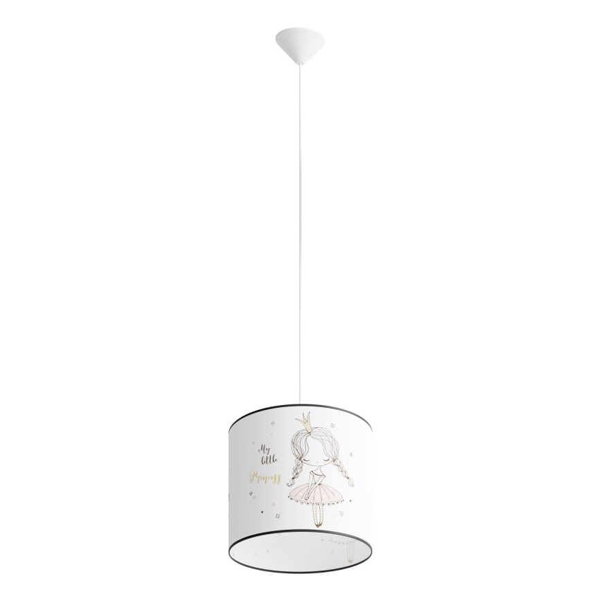 Bērnu lustra ar auklu PRINCESS 1xE27/15W/230V d. 30 cm princese