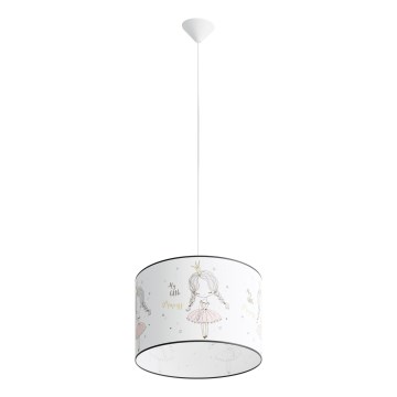 Bērnu lustra ar auklu PRINCESS 1xE27/15W/230V d. 40 cm princese