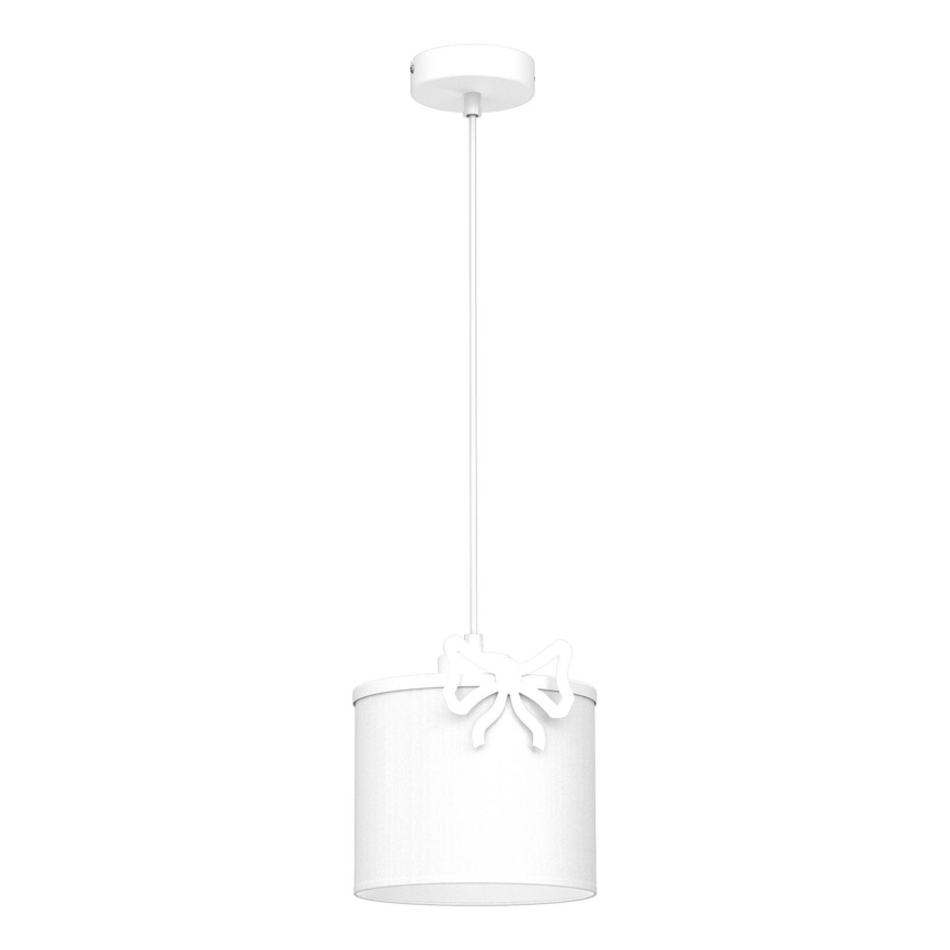 Bērnu lustra ar auklu SWEET 1xE27/15W/230V balta/bow