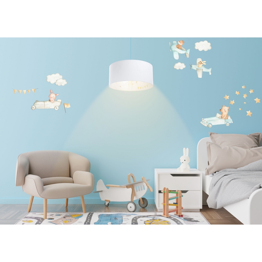 Bērnu lustra ar auklu SWEET DREAMS 1xE27/60W/230V d. 30 cm