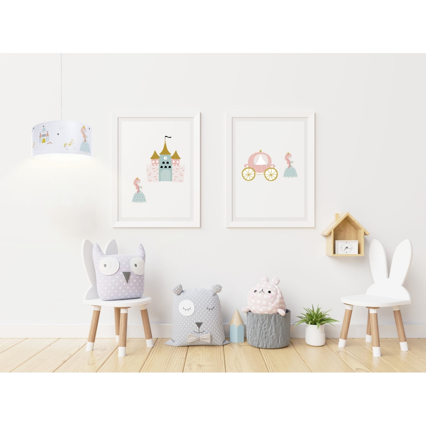 Bērnu lustra ar auklu SWEET DREAMS 1xE27/60W/230V d. 30 cm