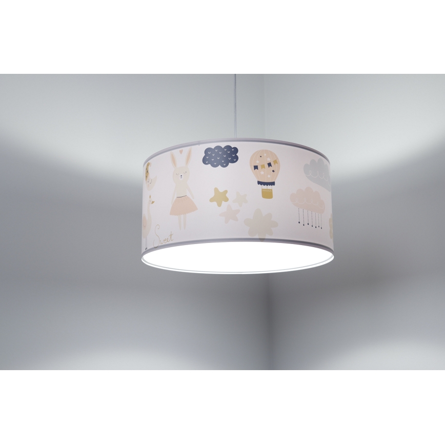 Bērnu lustra ar auklu SWEET DREAMS 1xE27/60W/230V d. 30 cm