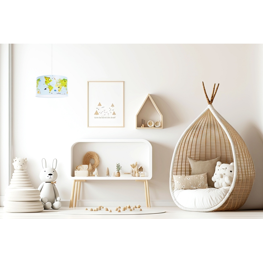 Bērnu lustra ar auklu SWEET DREAMS 1xE27/60W/230V d. 30 cm
