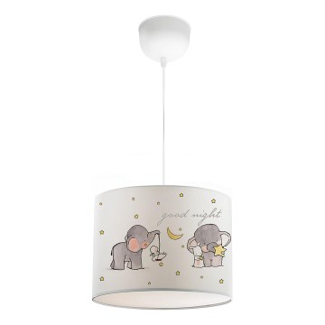 Bērnu lustra CANDY 1xE27/40W/230V balta/bēša
