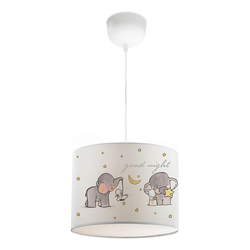 Bērnu lustra CANDY 1xE27/40W/230V balta/bēša