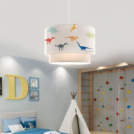 Bērnu lustra CANDY 1xE27/40W/230V balta/daudzkrāsaina