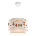 Bērnu lustra CANDY 1xE27/40W/230V balta/daudzkrāsaina