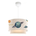 Bērnu lustra CANDY 1xE27/40W/230V balta/daudzkrāsaina