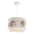 Bērnu lustra CANDY 1xE27/40W/230V balta/pelēka