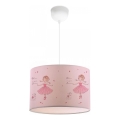 Bērnu lustra CANDY 1xE27/40W/230V rozā