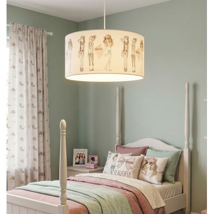 Bērnu lustra GIRLS VIBES 1xE27/60W/230V pr. 40 cm meitenēm