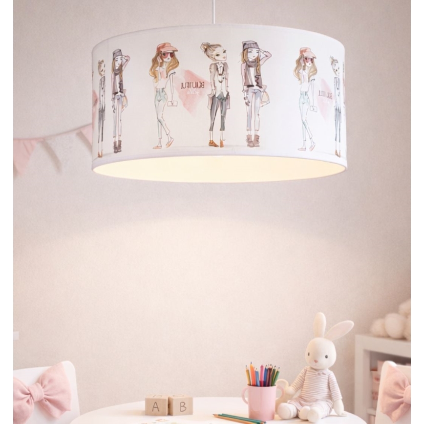 Bērnu lustra GIRLS VIBES 1xE27/60W/230V pr. 40 cm meitenēm