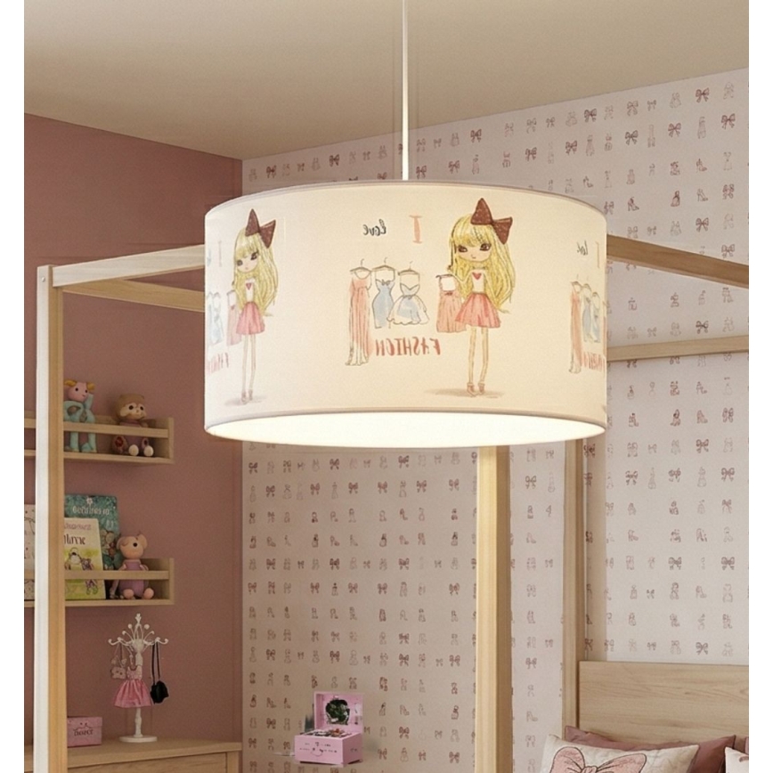 Bērnu lustra GIRLS VIBES 1xE27/60W/230V pr. 40 cm Mīlu modi