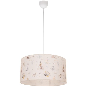 Bērnu lustra KIDS ROOM 1x E27/60W/230V, diametrs 40 cm, ar dzīvnieku motīviem