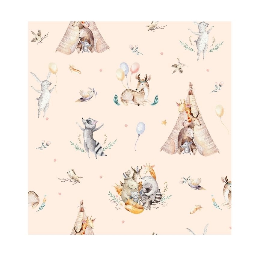 Bērnu lustra KIDS ROOM 1x E27/60W/230V, diametrs 40 cm, ar dzīvnieku motīviem