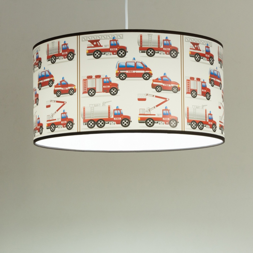 Bērnu lustra KIDS ROOM 1xE27/60W/230V pr. 40 cm ugunsdzēsēji