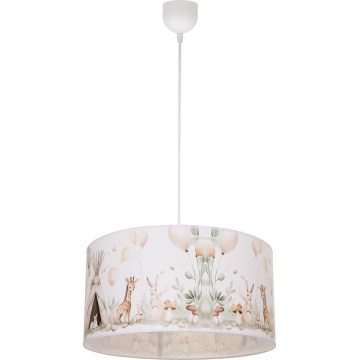 Bērnu lustra KIDS ROOM 1xE27/60W/230V Ø 40 cm ar dzīvnieku motīviem