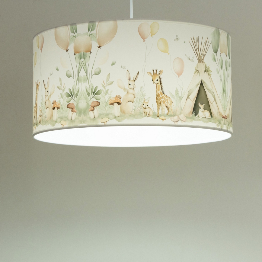 Bērnu lustra KIDS ROOM 1xE27/60W/230V Ø 40 cm ar dzīvnieku motīviem