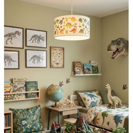 Bērnu lustra KIDS ROOM 1xE27/60W/230V Ø 40 cm dinozaurs