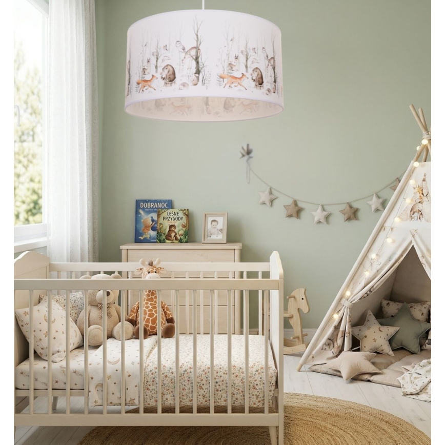 Bērnu lustra KIDS ROOM 1xE27/60W/230V, Ø 40 cm, dzīvnieciņi