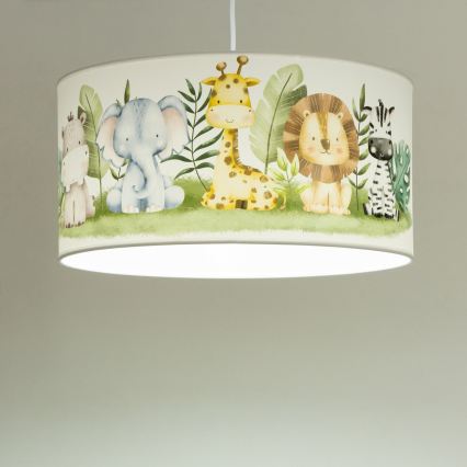 Bērnu lustra KIDS ROOM, 1xE27/60W/230V, Ø 40 cm, džungļu dizains