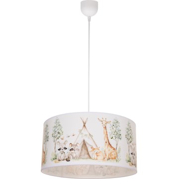 Bērnu lustra KIDS ROOM 1xE27/60W/230V Ø 40 cm — dzīvnieku motīvs