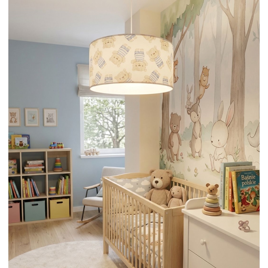 Bērnu lustra KIDS ROOM 1xE27/60W/230V Ø 40 cm — lācītis
