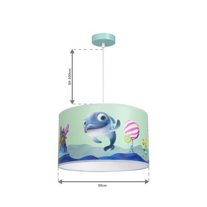 Bērnu lustra uz auklas DOLPHIN 1xE27/60W/230V