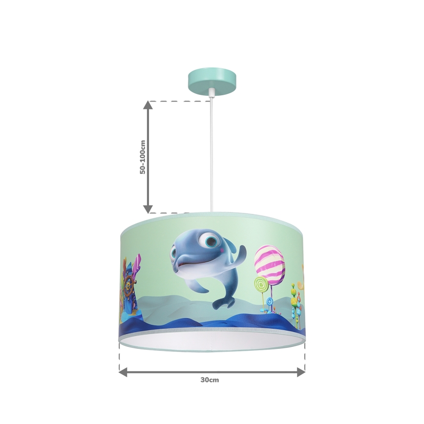Bērnu lustra uz auklas DOLPHIN 1xE27/60W/230V