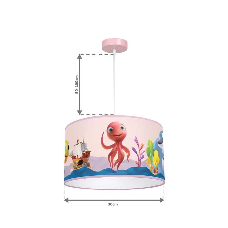 Bērnu lustra uz auklas OCTOPUS 1xE27/60W/230V