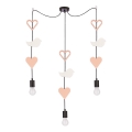 Bērnu lustra uz kabeļa TRIO 3xE27/20W/230V rozā/balta
