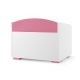 Bērnu mantu uzglabāšanas kaste PABIS 50x60 cm balta/rozā