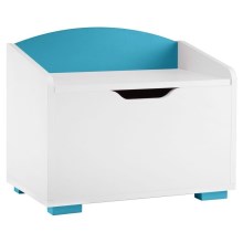 Bērnu mantu uzglabāšanas kaste PABIS 50x60 cm balta/zila
