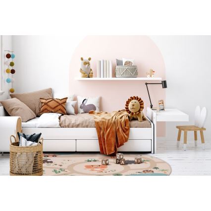 Bērnu neslīdošs paklājs ARES STREETS 160 cm bēšs/safari