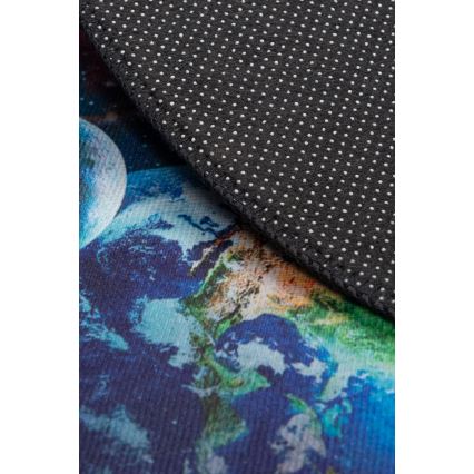 Bērnu neslīdošs paklājs PRINT 3D 80 cm planētas/daudzkrāsains