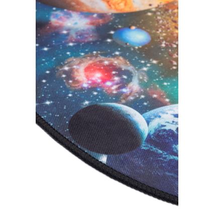 Bērnu neslīdošs paklājs PRINT 3D 80 cm planētas/daudzkrāsains