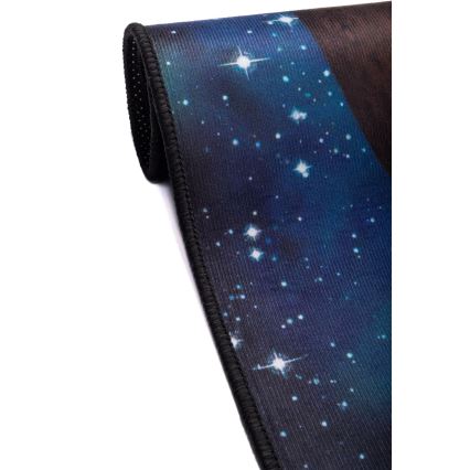 Bērnu neslīdošs paklājs PRINT 3D 80x150 cm planētas/koši krāsains