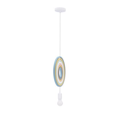 Bērnu pakaramā lampa uz vada HOOPS 1xE27/20W/230V Ø 27 cm daudzkrāsaina
