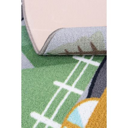 Bērnu paklājs ar neslīdošu pamatni ARES STREETS 160 cm pelēks/pilsēta