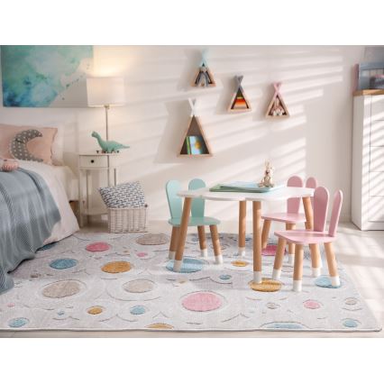 Bērnu paklājs PIAR 80x150 cm, daudzkrāsains ar punktiņiem