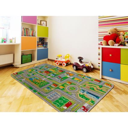Bērnu paklājs PLAYTOWN 120x170 cm daudzkrāsains/pilsēta