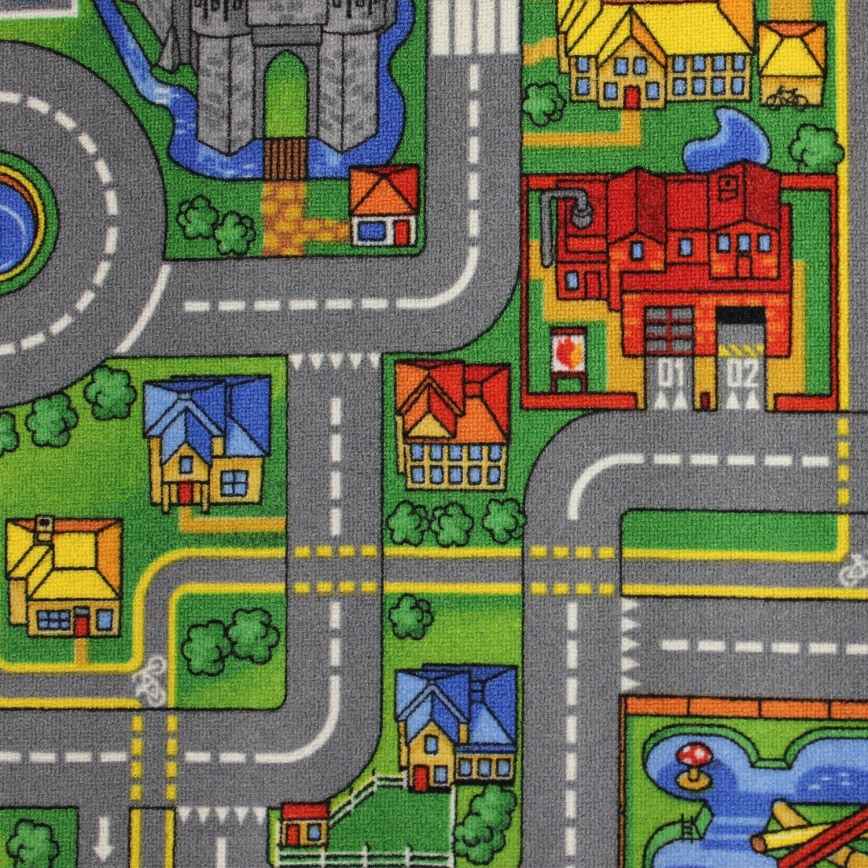 Bērnu paklājs PLAYTOWN 160x220 cm daudzkrāsains/pilsēta