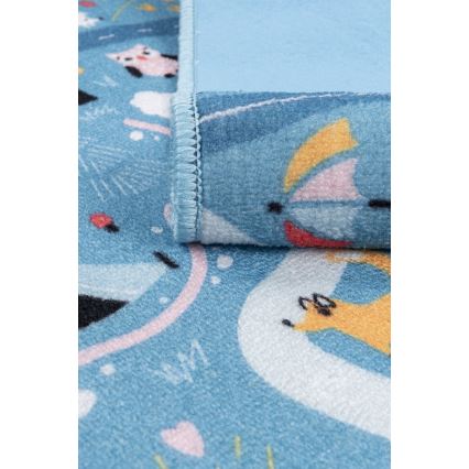 Bērnu paklājs STELLA STREETS 100x150 cm zils/pilsēta