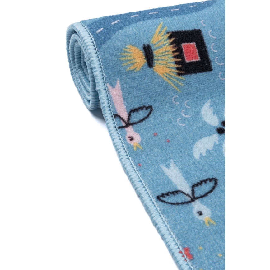 Bērnu paklājs STELLA STREETS 100x150 cm zils/pilsēta