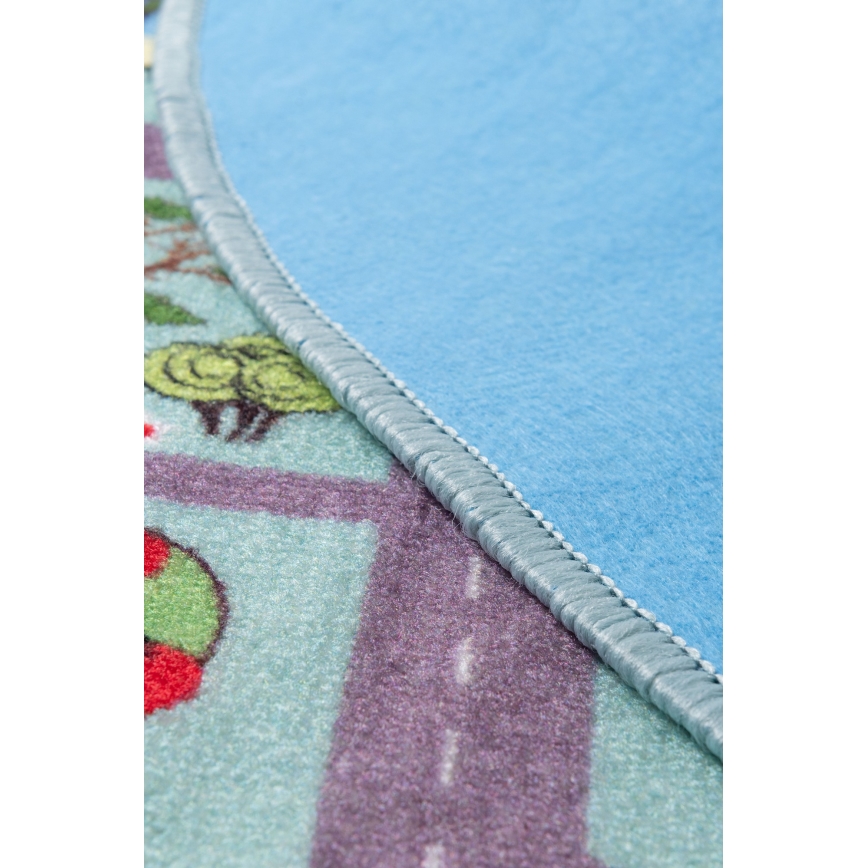 Bērnu paklājs STELLA STREETS 120 cm tirkīzzils/pilsēta