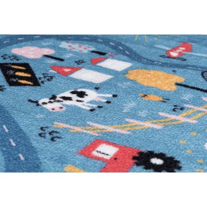 Bērnu paklājs STELLA STREETS 120x170 cm zils/pilsētas motīvs