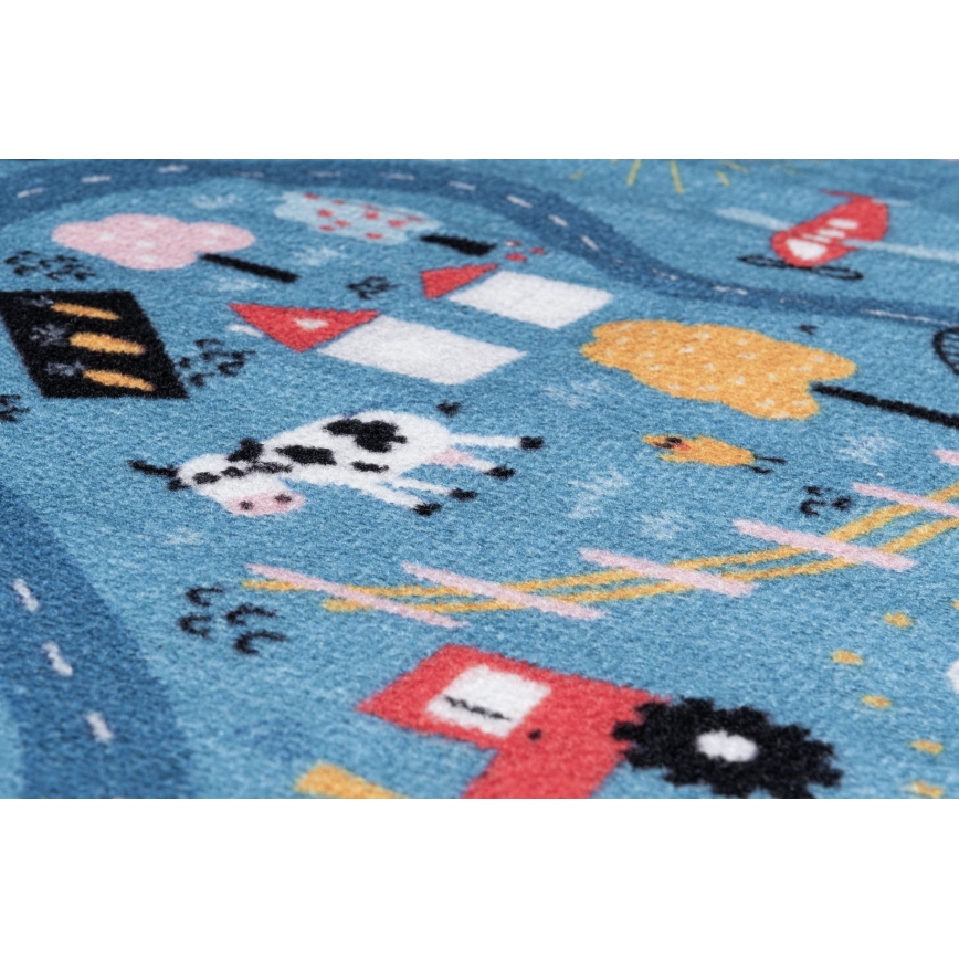 Bērnu paklājs STELLA STREETS 120x170 cm zils/pilsētas motīvs