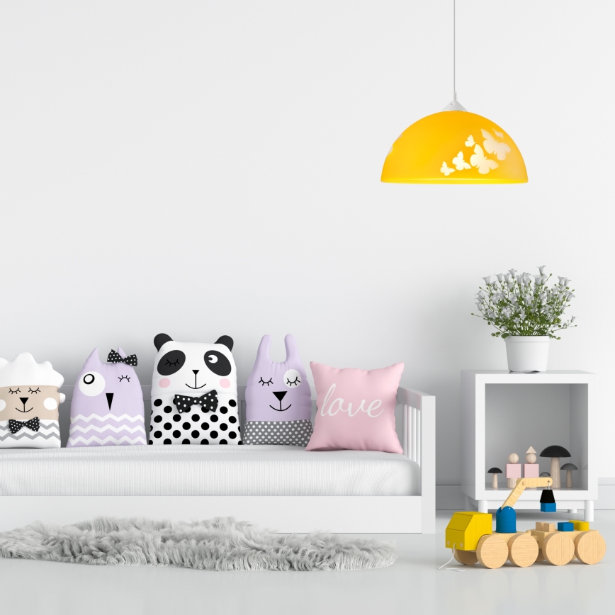 Bērnu piekarama lustra ar auklu 1xE27/60W/230V