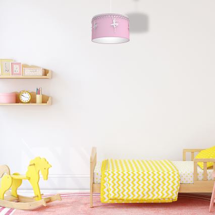 Bērnu piekarama lustra ar auklu BALETNICA 1xE27/60W/230V